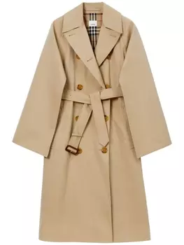 Burberry тренч в клетку, нейтральный цвет