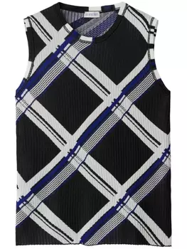 Burberry трикотажный топ в клетку, черный