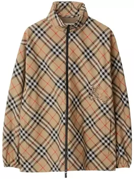 Burberry твиловая куртка в клетку Vintage Check, нейтральный цвет