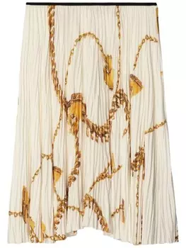 Burberry юбка из джерси с защитным покрытием, белый