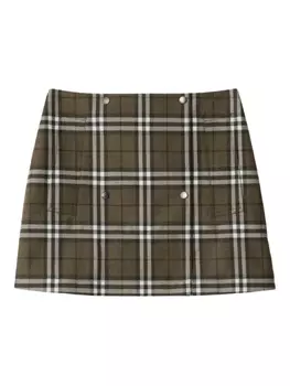 Burberry юбка в клетку House Check, зеленый