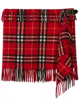 Burberry юбка в клетку тартан, красный