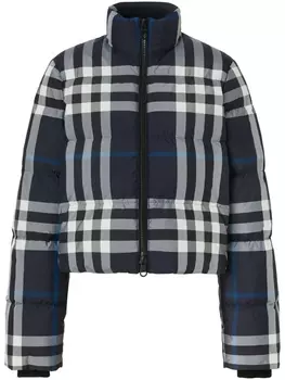Burberry укороченный пуховик, синий