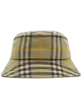 Burberry Vintage Check cotton bucket hat, зеленый