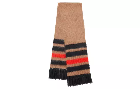 Burberry Вязаный шарф унисекс коричневые