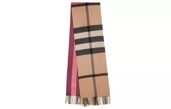 Burberry Вязаный шарф женский розово-красный