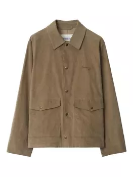 Burberry вельветовая куртка-рубашка, коричневый