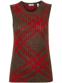 Burberry верх в клетку, коричневый