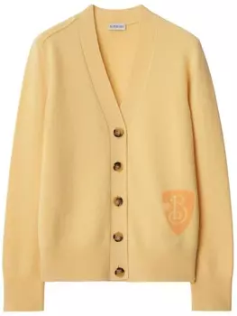 Burberry вязаный кардиган B Shield, нейтральный цвет