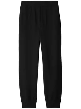 Burberry зауженные спортивные брюки из шерсти, черный