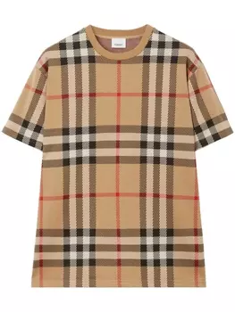 Burberry жаккардовая футболка, нейтральный цвет