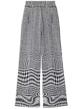 Burberry жаккардовые брюки в ломаную клетку, черный
