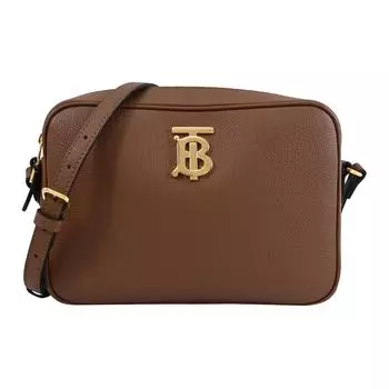Burberry Женская кожаная сумка через плечо, бежевого цвета