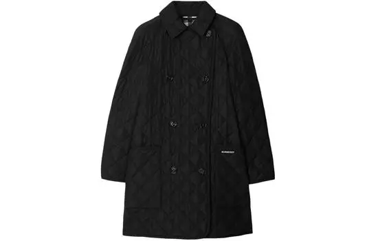 Burberry Женская стеганая куртка черного цвета