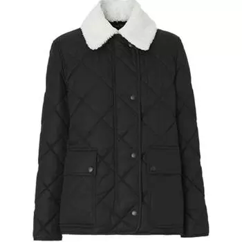Burberry Женская стеганая куртка черного цвета