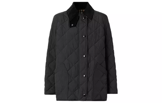 Burberry Женская стеганая куртка, Черный