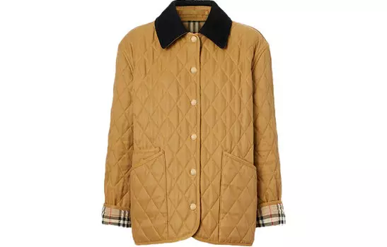 Burberry Женская стеганая куртка, коричневый