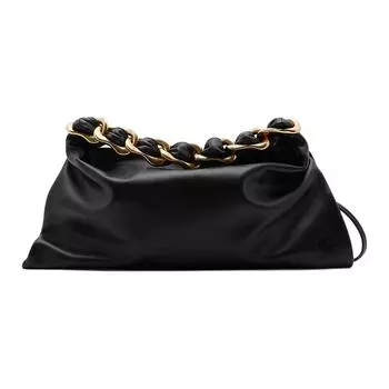 Burberry Женская сумка Trumpets из телячьей кожи на одно плечо, черная
