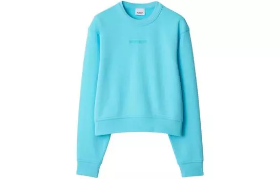 Burberry Женская толстовка SS24, ярко-голубого нефритового цвета