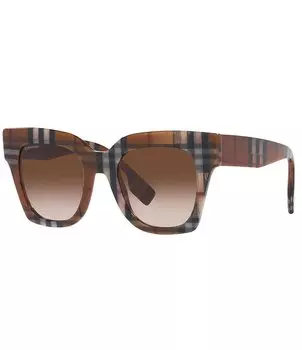 Burberry Женские квадратные солнцезащитные очки Kitty BE4364 Kitty 49 мм, мультиколор