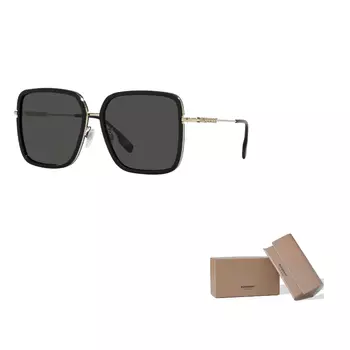 Солнцезащитные очки Burberry женские, черный / золотой