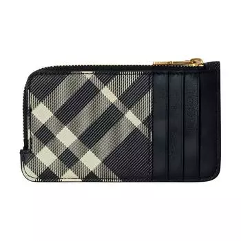 Burberry Женский держатель карт из полиэстера, черный и с принтом