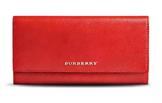 Burberry Женский кошелек из коровьей кожи, красный
