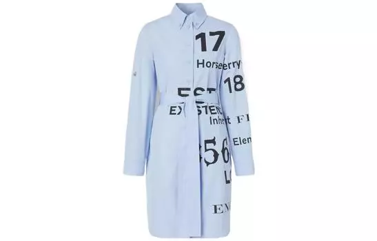 Burberry женское платье с длинными рукавами, цвет Blue