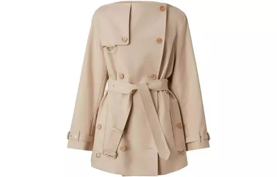 Burberry Женское Укороченное Пальто, цвет Off-white