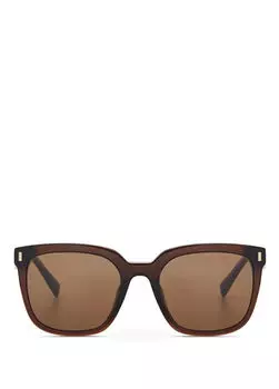 Burcu Esmerinsoy x Hermossa HM 1655 C4 Прямоугольные прозрачные коричневые женские солнцезащитные очки Hermossa, коричневый