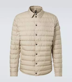 Бурдонская двубортная рубашка с опущенными панелями Moncler, бежевый