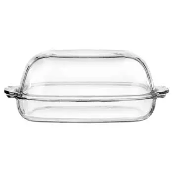 BUREN Форма для запекания/сервировки с крышкой, прозрачное стекло,42x26 см IKEA