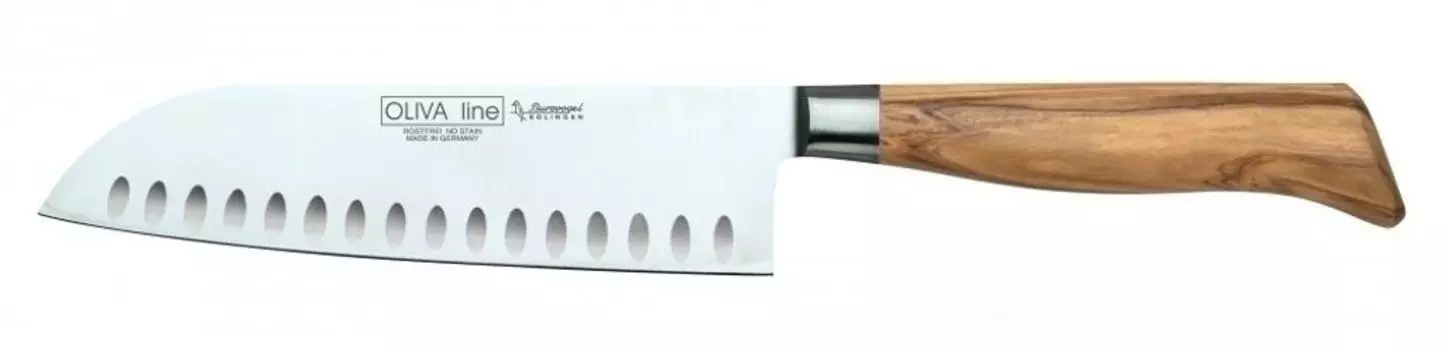 BURGVOGEL Cutlery GmbH Нож Burgvogel Santoku с поварским ножом Kulle Oliva Line 18 см светло-коричневого цвета