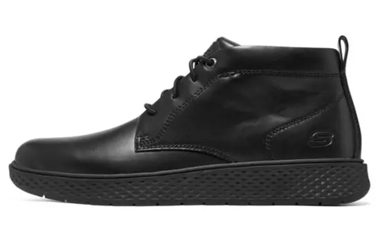 BURKETT Men"s Casual Men High-top Black Skechers