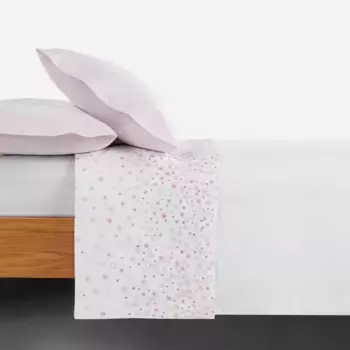 Burrito Blanco Milano Burrito Белый хлопковый комплект простыней, розовый