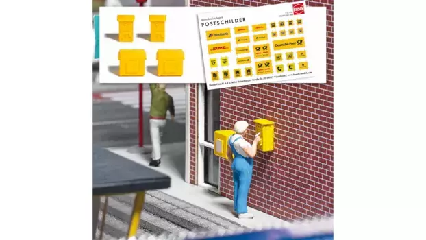 Busch Modellspielwaren Мини-дизайнерский набор для почтового ящика и штампа