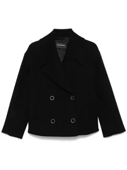 Бушлат Emporio Armani из натуральной шерсти, черный
