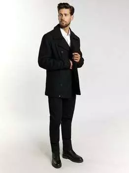 Бушлат из смесовой шерсти Dreimaster, черный