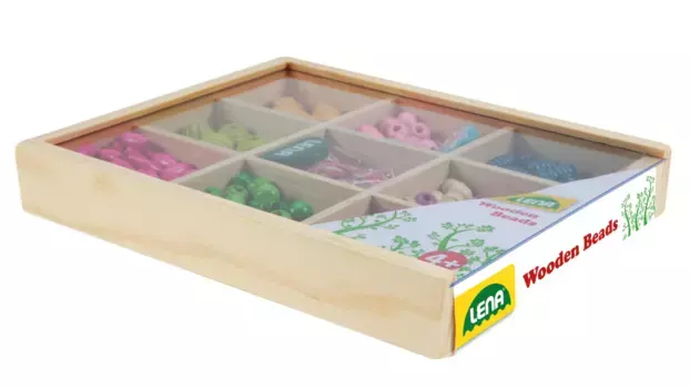 Бусины деревянные кассета, средний