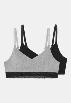 Бюстье 2 Пакета Schiesser, цвет grey/black