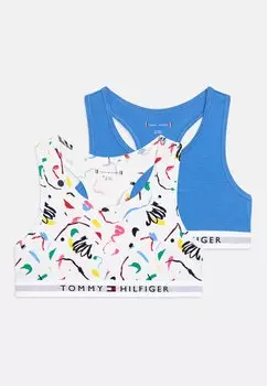 Бюстье Bralette Print 2 Pack Tommy Hilfiger, цвет white/blue