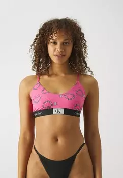Бюстье бюстгальтер Calvin Klein Underwear, розовый неон