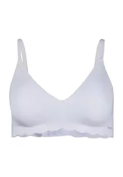 Бюстье для женщин Micro Essentials с V-образным вырезом и волнистым подолом SKINY, белый