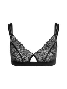 Бюстье Erlich Textil Bustier FLUID LACE CUT-OUT BRALETTE, черный