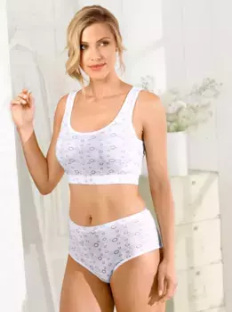 Бюстье из чистой ткани Wschepur, цвет Wei-Bedruckt