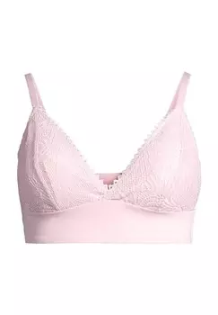 Бюстье из геометрического кружева с треугольниками и цветочным кружевом Регулируемое бюстье для женщин MANGUUN, цвет 2 Fragrant Lilac