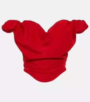 Бюстье из крепа со сборками VIVIENNE WESTWOOD, красный