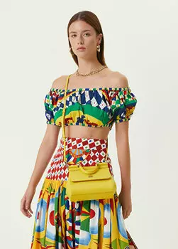 Бюстье из поплина carretto с открытыми плечами Dolce&Gabbana