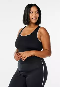 Бюстье MIT RACERBACK UND KONTRASTPASPEL Active by Zizzi, черный