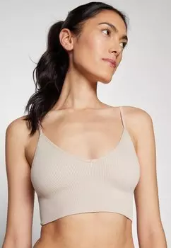 Бюстье ONLVICKY LESS V NECK 2 PACK ONLY, темно-коричневый